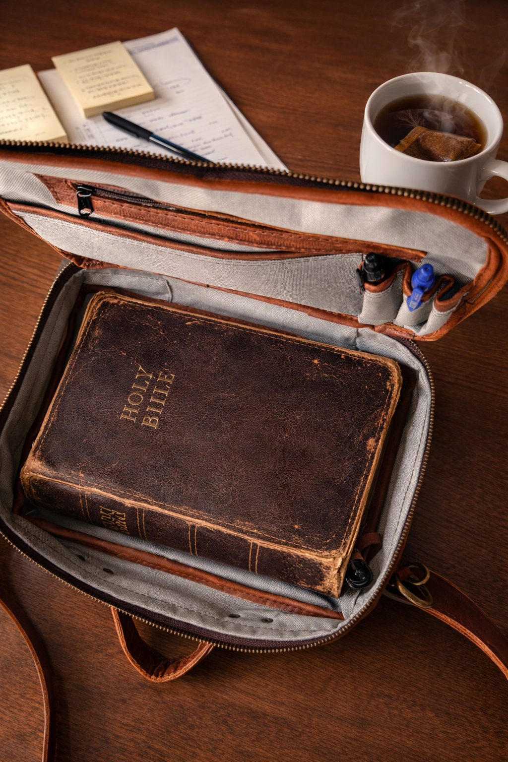 Leather Bible Bag