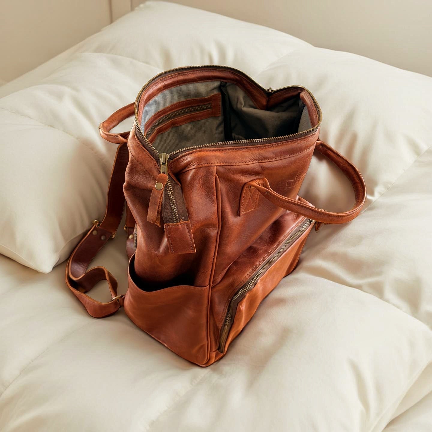 brown leather baby backpack BABY BACKPACK – Love Leather SA