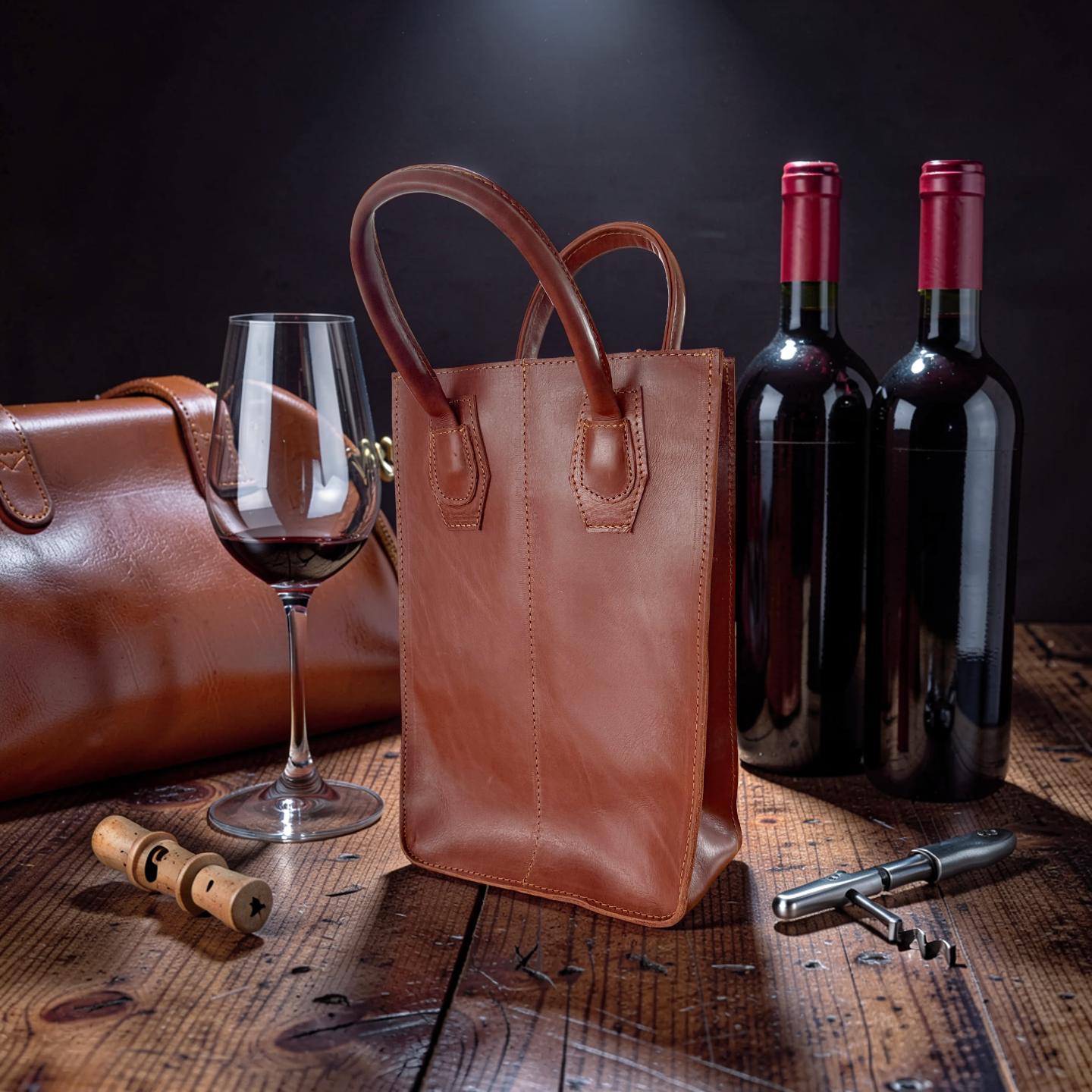 Leather Wine Bag | ADAM